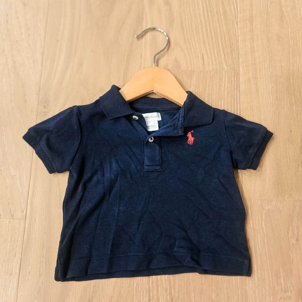 Ralph Lauren Navy Polo Shirt 6M GUC no flaws